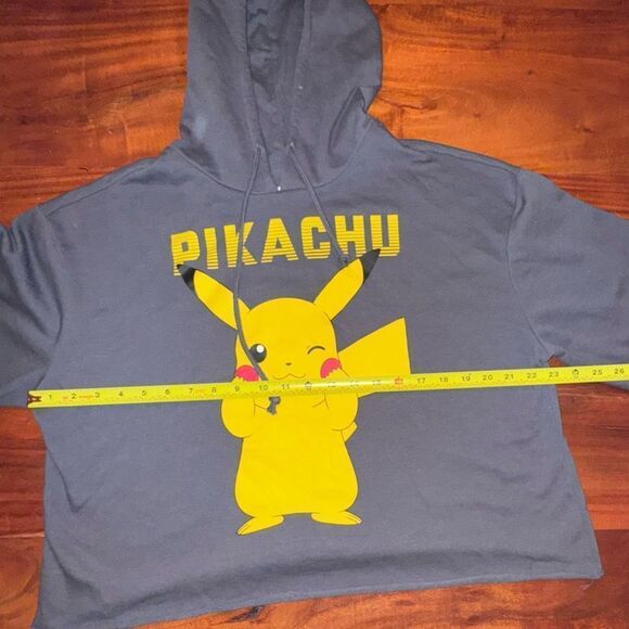 Pokémon Pikachu cropped lightweight hoodie sz 2X - Picture 7 of 7